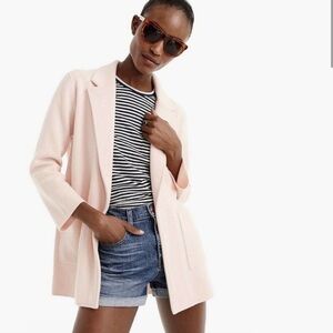 NWOT J. Crew Factory Open Front Sweater Blazer Cardigan Blush Pink
